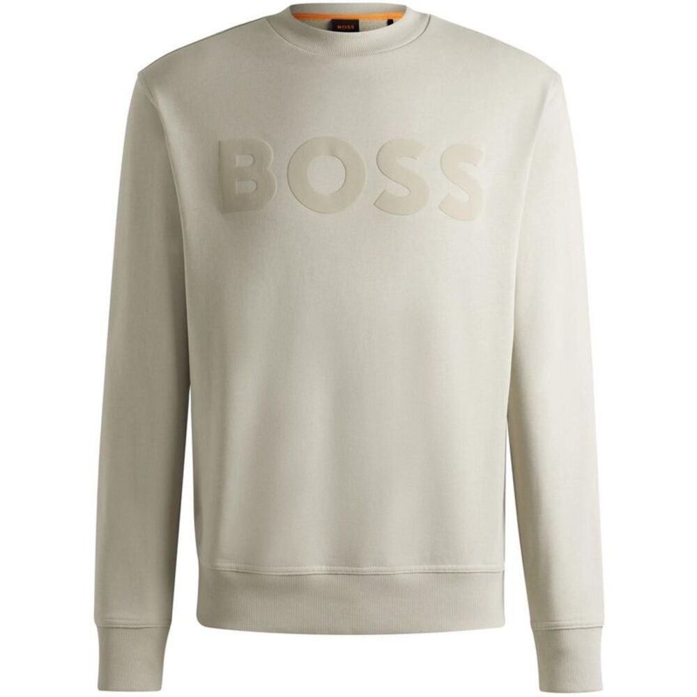 Boss Mens Crew Neck Regular Sweatshirt / Light Beige